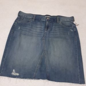 Old Navy Raw Edge Short Jean Skirt